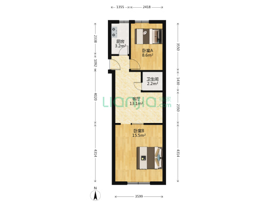 滇池里 2室1厅1卫 57平方