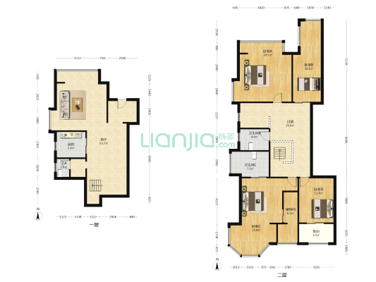 京都红墅湾 4室1厅3卫 188平方