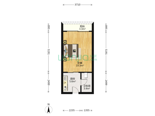 城东雅郡 1室0厅1卫 42平方