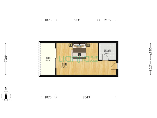 银滩南星广场 1室0厅1卫 47平方