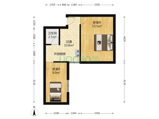 茅台新苑 2室0厅1卫 62平方