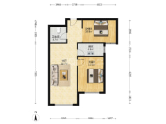 狮子城  全南向两居室    中高层  采光充足-涿州K2狮子城北区户型图