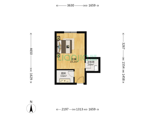 天惠尚林尊品 1室0厅1卫 43平方