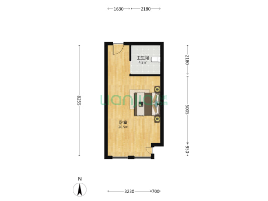 创客空间大厦 1室0厅1卫 50平方