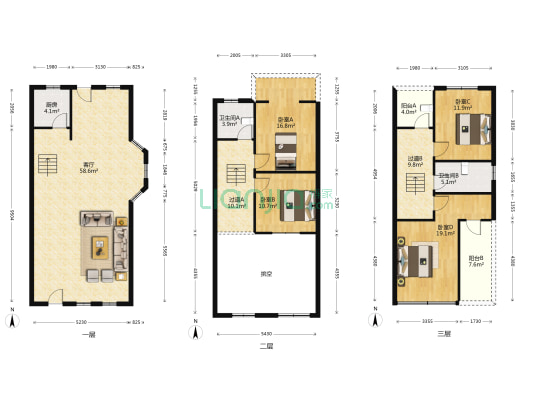 香域半山 4室1厅2卫 160平方