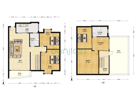 利康楼 4室1厅2卫 195平方