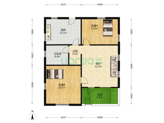 堑头横岗路三巷 2室1厅1卫 300平方
