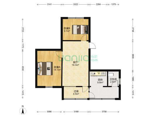 营盘路69号 2室1厅1卫 72平方