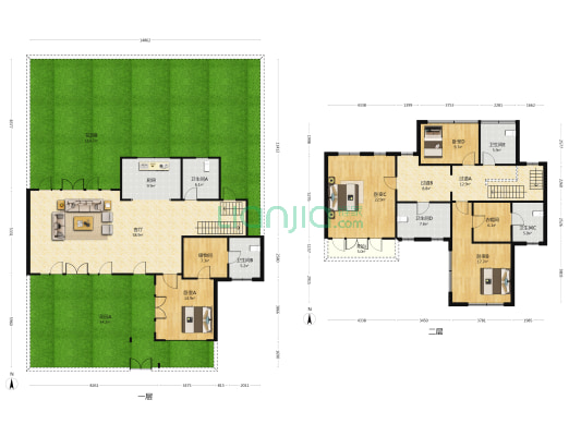 融创玖溪桃花源 4室1厅5卫 232平方