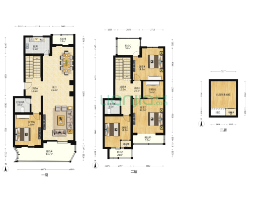 龙熙顺景乙区 4室1厅2卫 203平方
