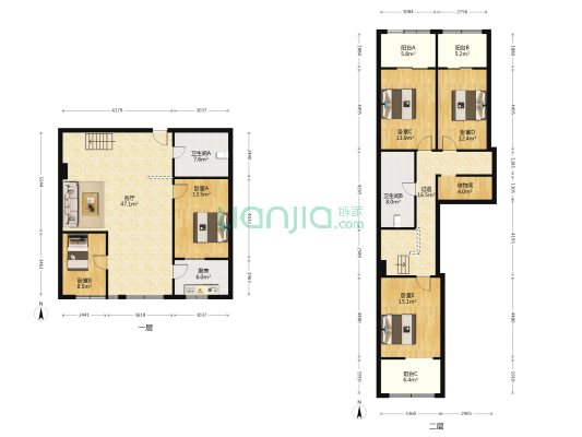 安馨园大厦 5室1厅2卫 236平方