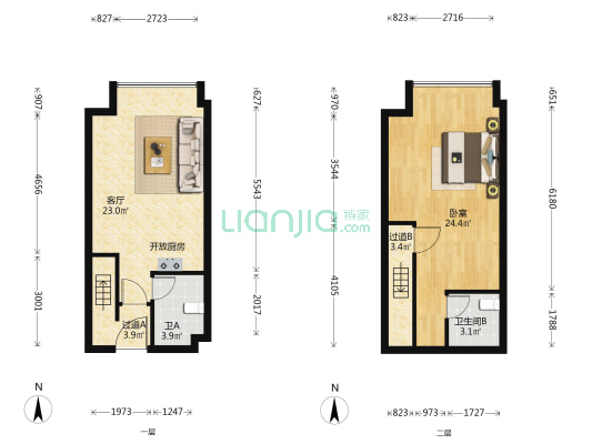 滨盛荟 1室1厅2卫 51平方