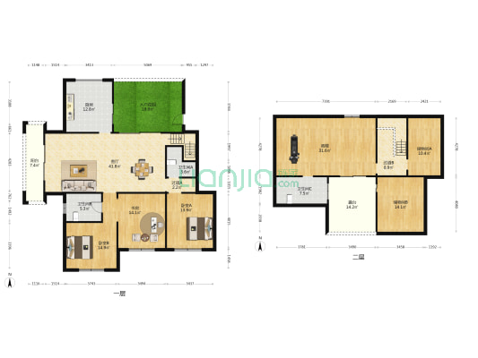 金科东方王府 3室1厅3卫 202平方