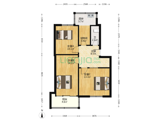伏牛路129号 3室0厅1卫 69平方