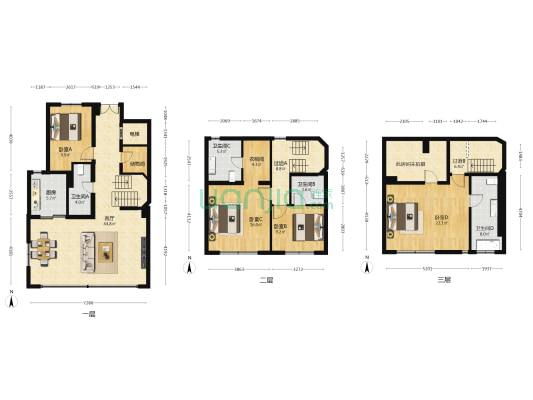 龙湖·云河玉陛 4室1厅4卫 307平方