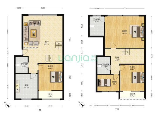 学府路137号 4室1厅3卫 226平方
