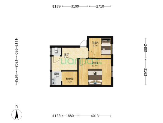 大东街244号 2室1厅1卫 35平方