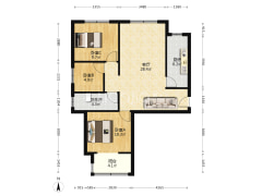 呈颐园 双塔西丁南北通透三居 精装修拎包入住-涿州呈颐园户型图