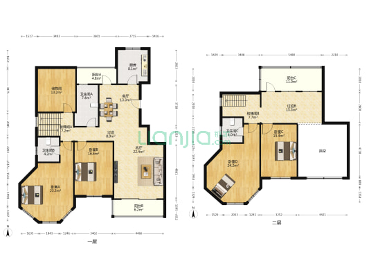 中润·华侨城十组团 4室2厅3卫 238平方