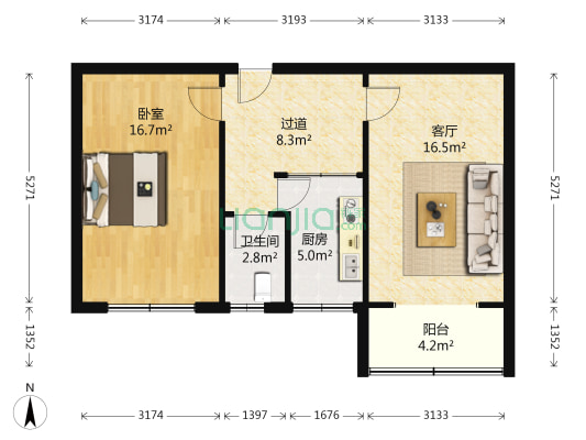 兰石研究所家属院(敦煌路) 1室1厅1卫 58平方