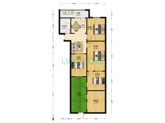 邯郸市一财校家属院 4室2厅1卫 75平方