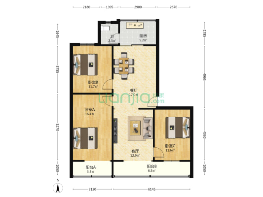 北站东一路10号 3室2厅1卫 98平方