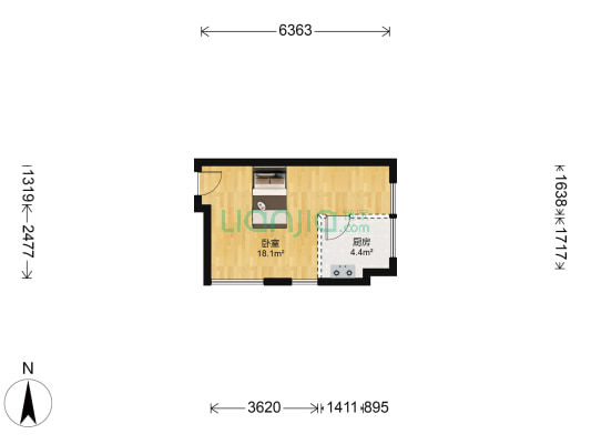 中梁百悦汇 1室0厅0卫 30平方