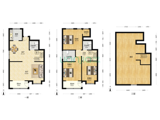 观澜雅苑 3室2厅3卫 161平方