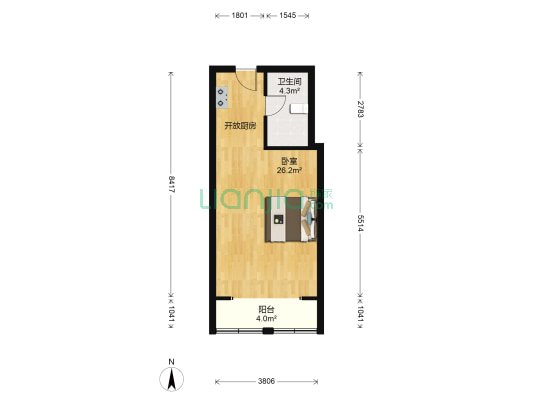 金凤凰温泉逸墅 1室0厅1卫 58平方
