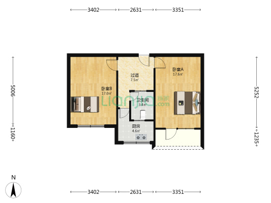 兰州市教育学院家属院 2室0厅1卫 66平方