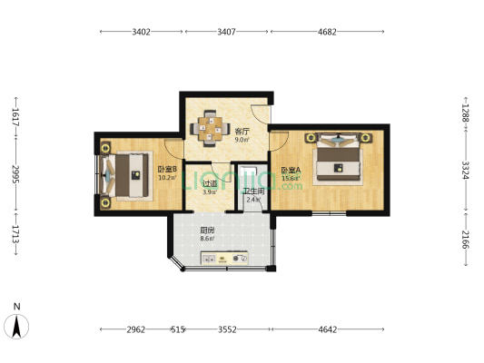 玉寿巷1号 2室1厅1卫 59平方