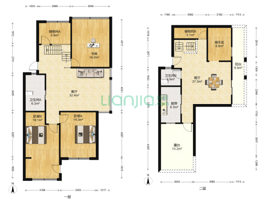 春光花苑 3室2厅2卫 170平方