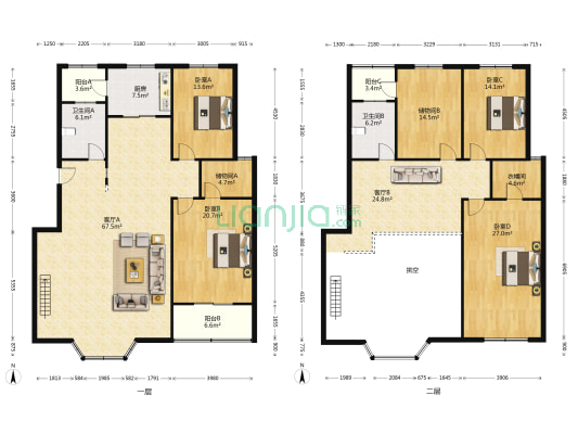水木清华 4室2厅2卫 280平方
