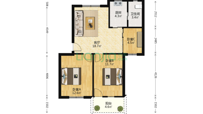 区政府宿舍二手房实景图