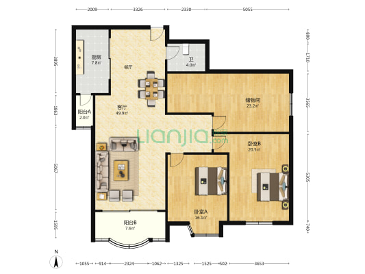 英惠大厦 2室1厅1卫 165平方