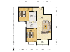 联合一号院 三义双塔 全阳两居 无遮挡-涿州联合一号院户型图