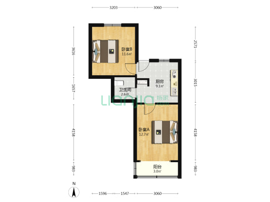长顺路8号 2室0厅1卫 50平方