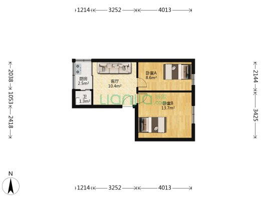 南浦路6号 2室1厅1卫 42平方