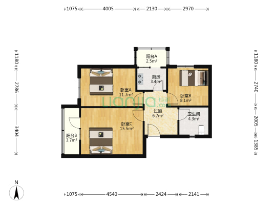 柳华街 3室0厅1卫 72平方