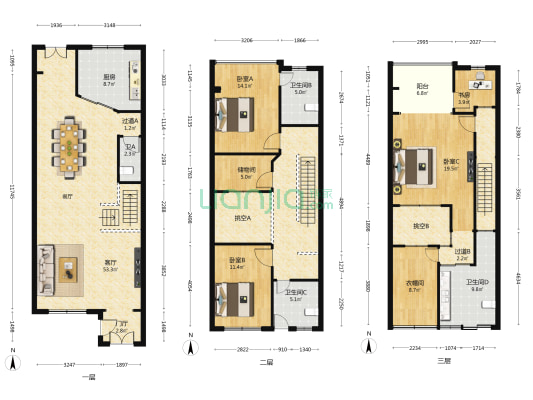 阳光建华城（四期）（别墅） 4室1厅4卫 182平方