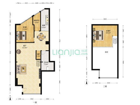 绿莹花园 2室1厅1卫 93平方