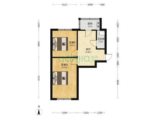 光虹楼 2室1厅1卫 54平方