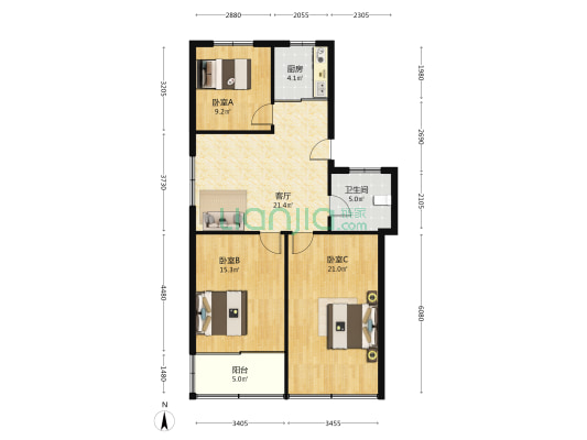 春晖路177号 3室1厅1卫 97平方