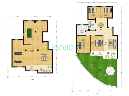 长江国际臻园 5室1厅1卫 260平方