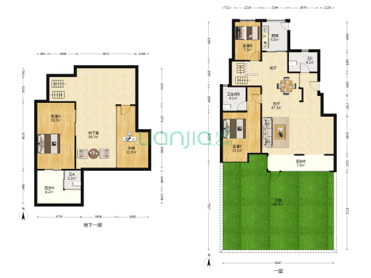 东原阅境 4室1厅3卫 164平方