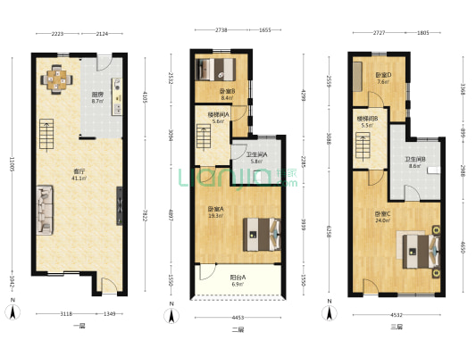 万宜坊 4室1厅2卫 154平方