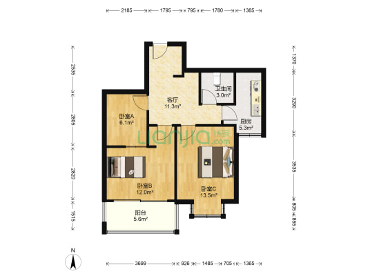 钱江四苑 3室1厅1卫 71平方