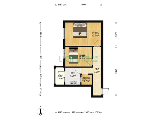 群乐街 2室0厅0卫 48平方