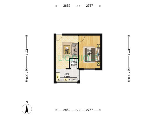 段南新村(淮海西路) 1室1厅1卫 33平方