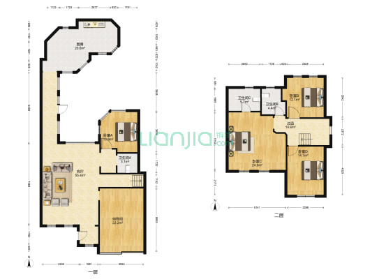 原香墅 4室1厅3卫 214平方